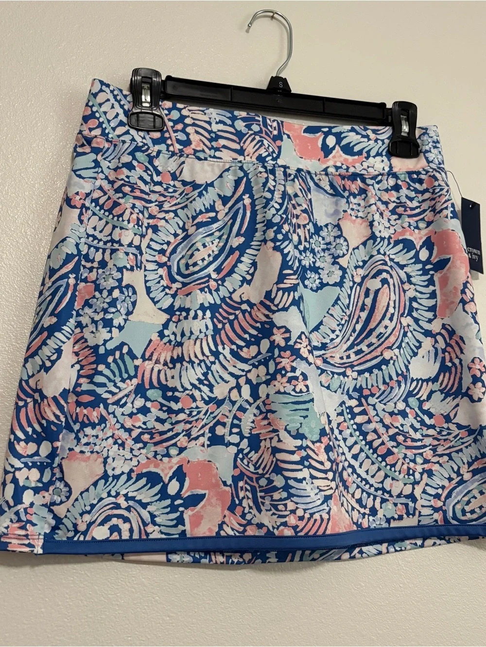 NWT Women's Crown & Ivy Athletic Activewear Workout Skort Skirt Paisley Golf Sm
